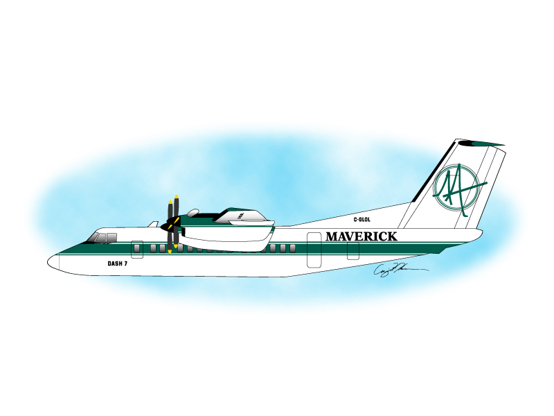 Maverick Airways Livery Drawing